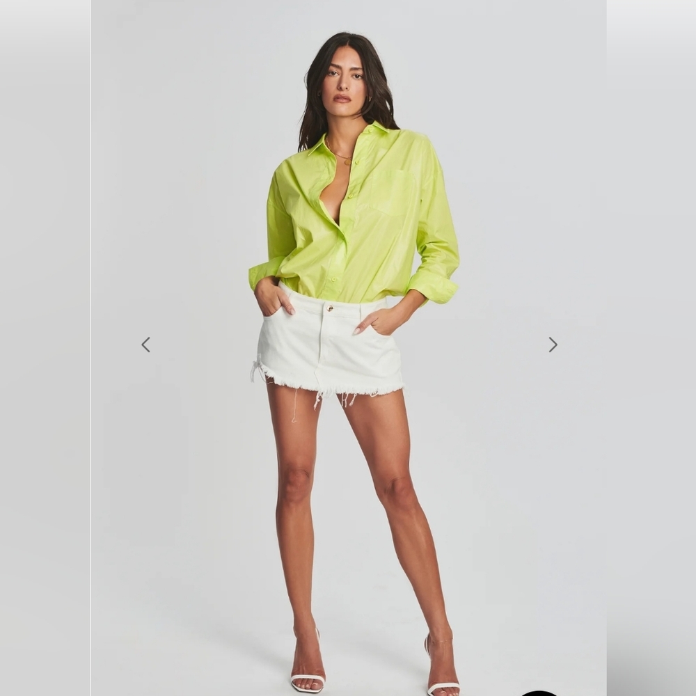 SER.O.YA. $265 ADDY Shirt Dress XS NWT Lime